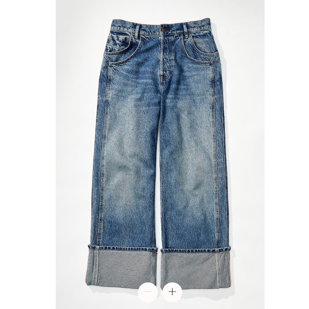 NWOT We The Free Final Countdown Low Rise Cuffed Boyfriend Jeans Size 26 in Zero